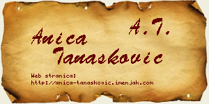 Anica Tanasković vizit kartica